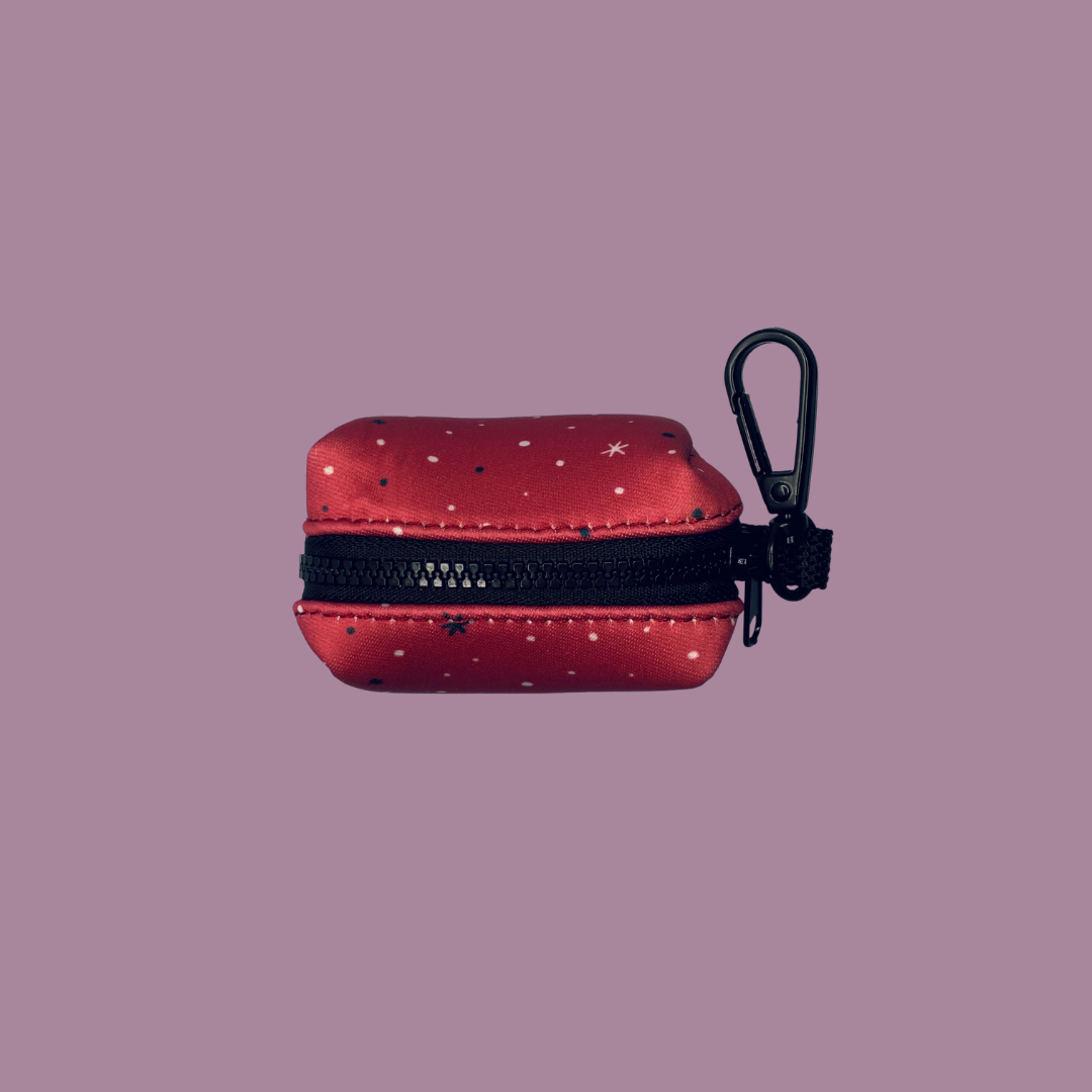Winter Poo Bag Holder - Red